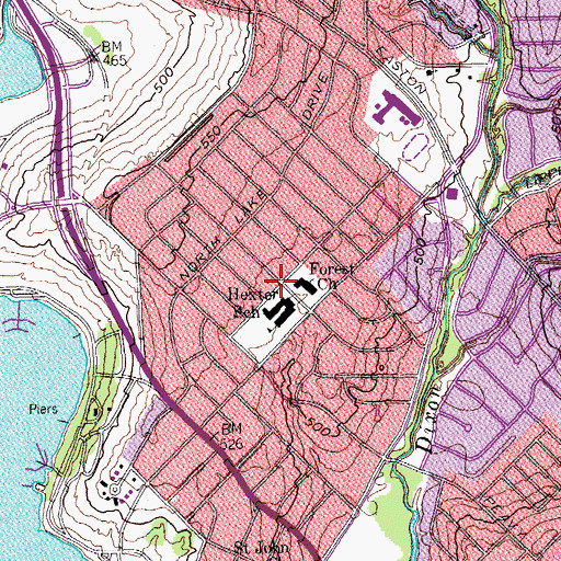 Topographic Map of Church of the Called Out Ones, TX