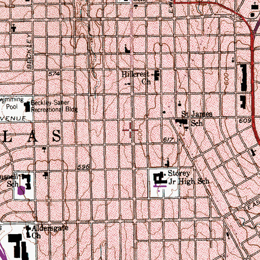Topographic Map of Church of the Last Day of Deliverance, TX