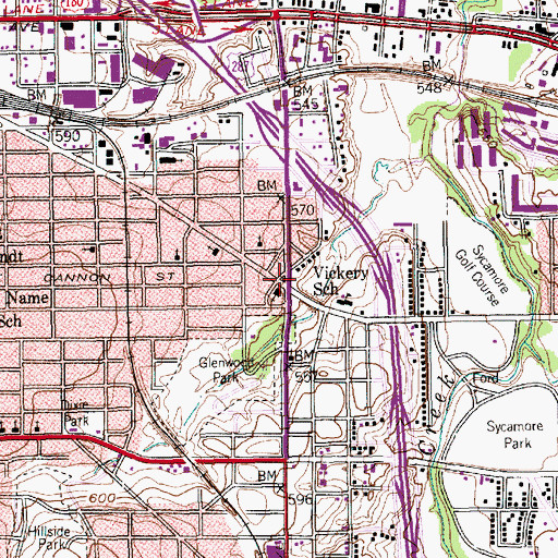 Topographic Map of Community Christian Church, TX