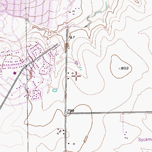 Topographic Map of Community of Abiding Mercy Church, TX