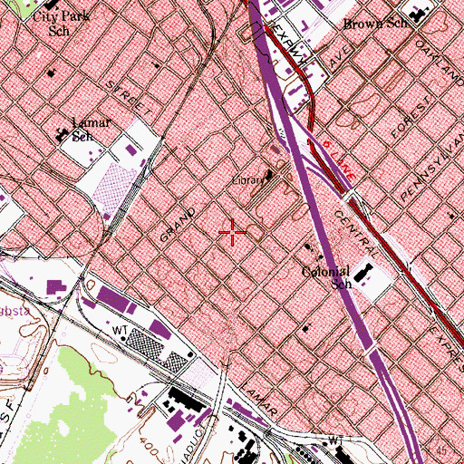 Topographic Map of Cornerstone Baptist Church, TX