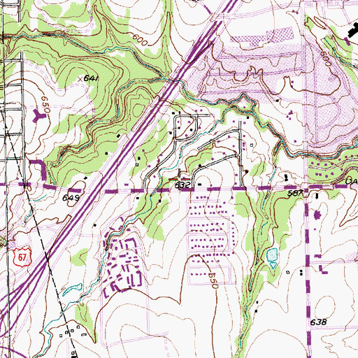 Topographic Map of Cornerstone Baptist Church, TX