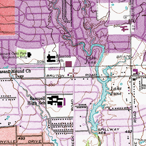Topographic Map of Cornerstone Gospel Tabernacle, TX