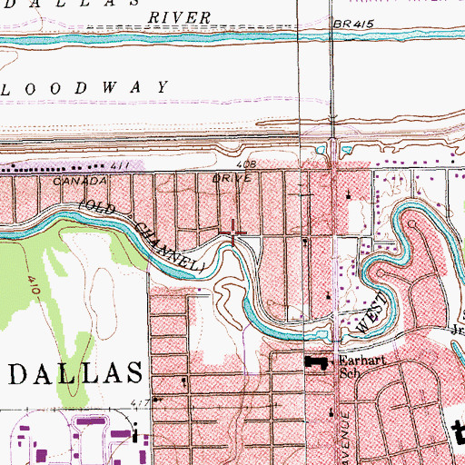 Topographic Map of Created United Christian Church, TX