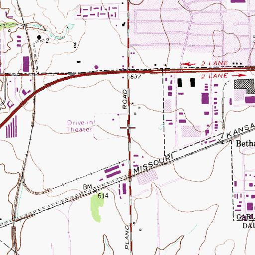 Topographic Map of Dallas Samil Korean Presbyterian Church, TX