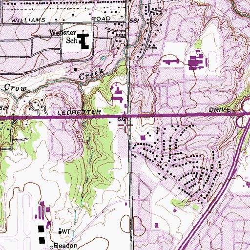 Topographic Map of Davids Chapel Missionary Baptist Church, TX