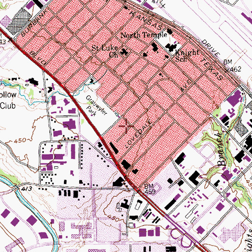 Topographic Map of De Jesucristo Pentecostos, TX