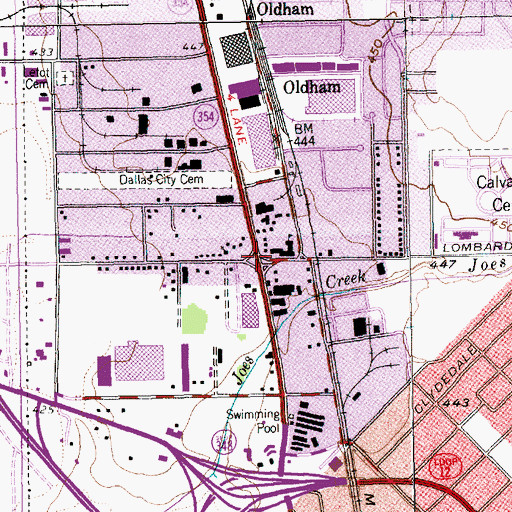 Topographic Map of Deeper Life Bible Church, TX