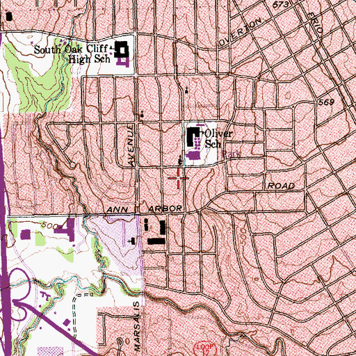 Topographic Map of Deliverance Tabernacle, TX