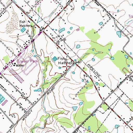 Topographic Map of Destiny Worship Center, TX