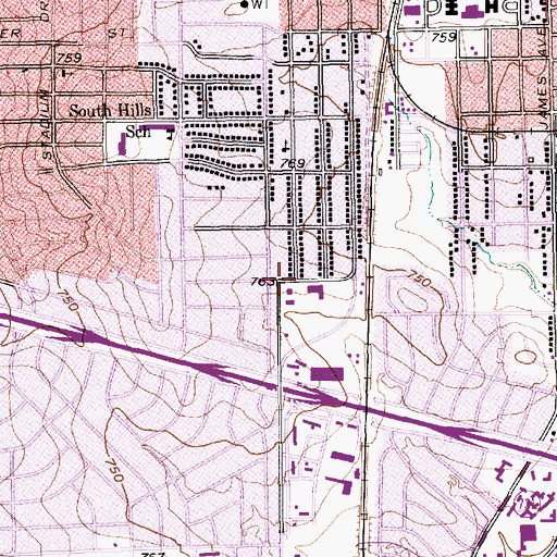 Topographic Map of Dios Te Ama Iglesia Bautista, TX