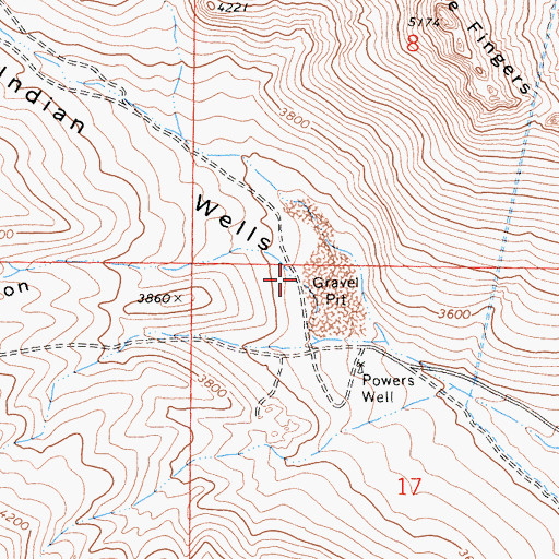 Topographic Map of Gold Canyon, CA