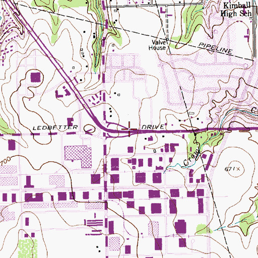 Topographic Map of Divine Inspiration Missionary Church, TX