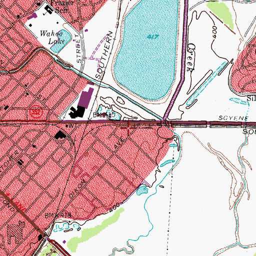 Topographic Map of Dixon Circle Missionary Baptist Church, TX