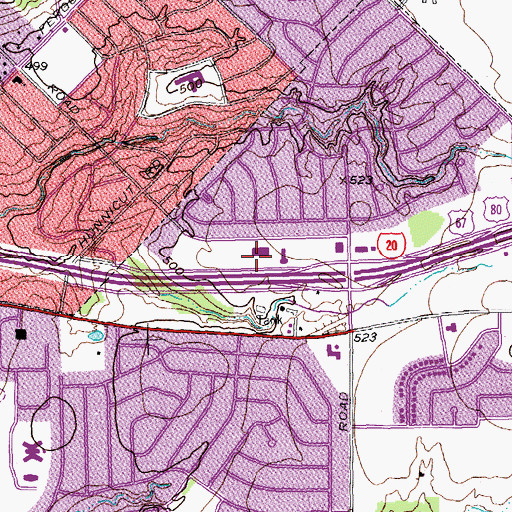 Topographic Map of Eagles Nest Cathedral, TX