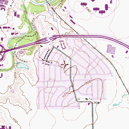 Topographic Map of East Saint Paul Baptist Church, TX
