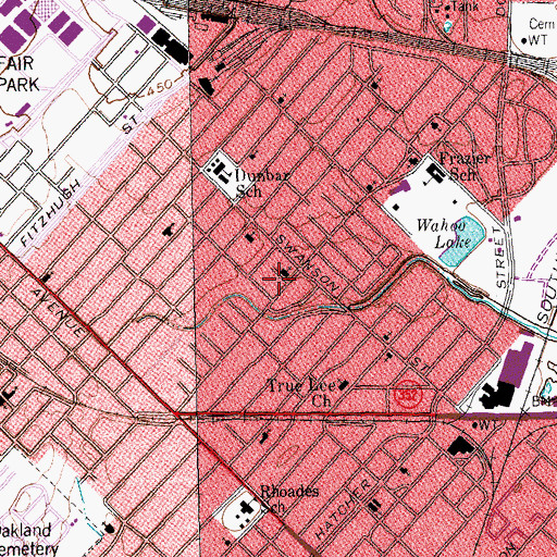 Topographic Map of Ekklesia Missionary Baptist Church, TX