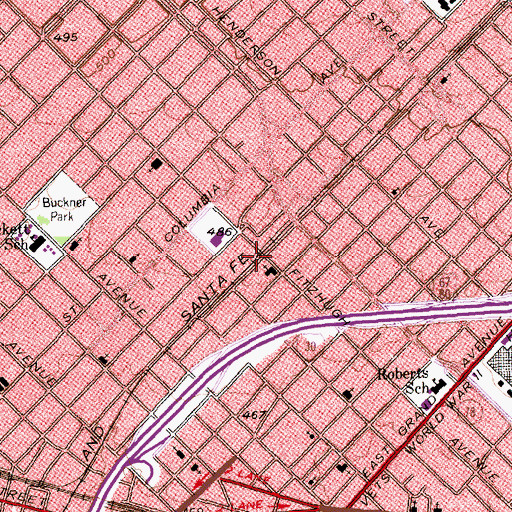 Topographic Map of El Pueblo de Dios, TX