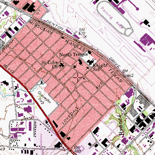 Topographic Map of El Sendero de La Cruz, TX