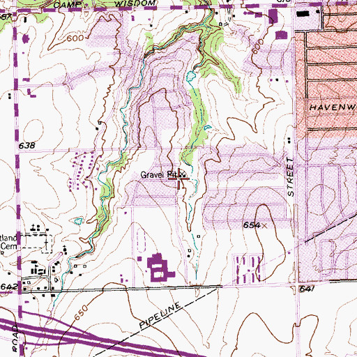 Topographic Map of Faith Hope and Power Trinity Church, TX