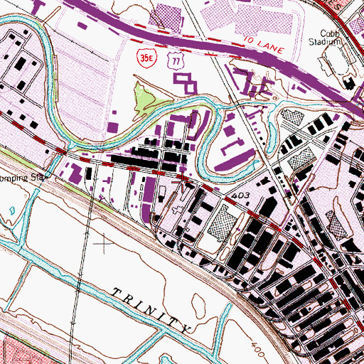 Topographic Map of Faith Outreach Center Family Church, TX