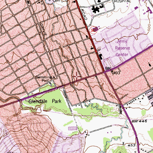Topographic Map of Faith Tabernacle Church, TX