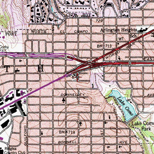 Topographic Map of Faith Temple Church of God, TX