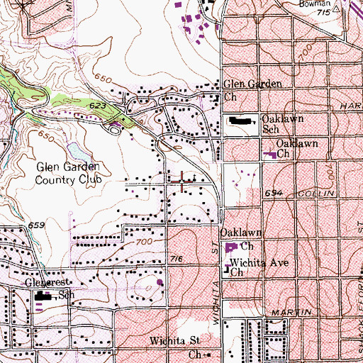 Topographic Map of First Greater New Hope Mission, TX