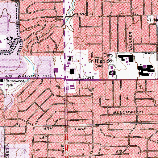 Topographic Map of First Mexican Baptist Church, TX