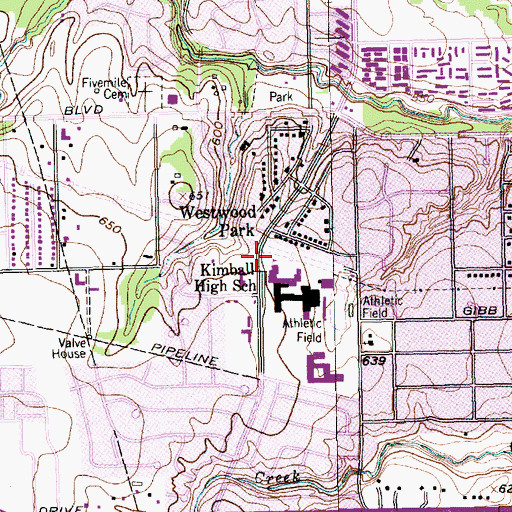 Topographic Map of Freedom Missionary Baptist Church, TX