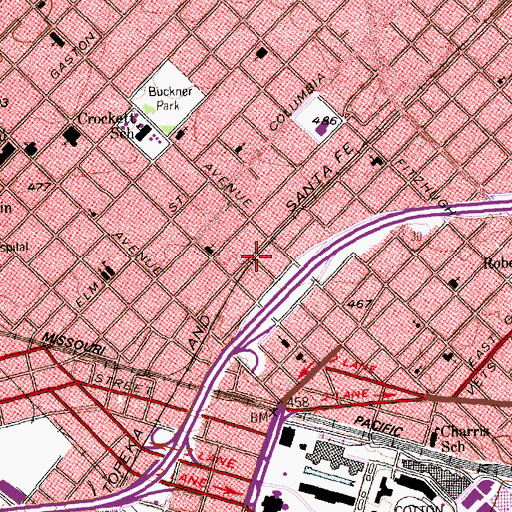 Topographic Map of Giao Hoi Phat Giao Hoa Hao, TX