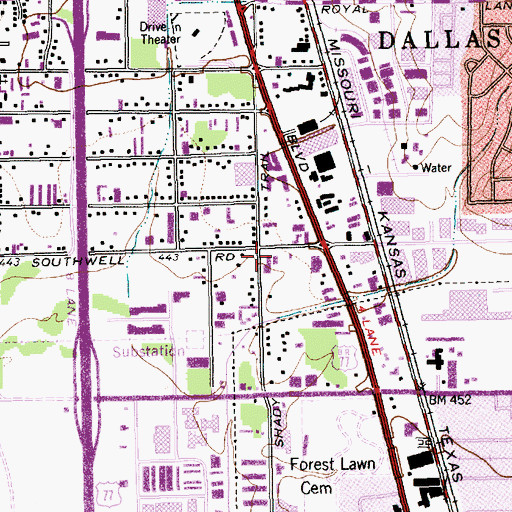 Topographic Map of Good News Church, TX