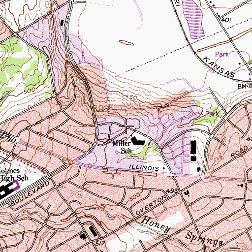 Topographic Map of Good Street Baptist Church, TX