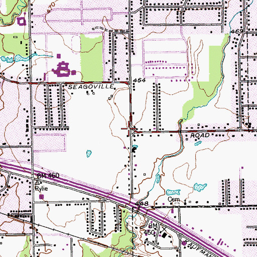 Topographic Map of Gospel Tabernacle Church, TX