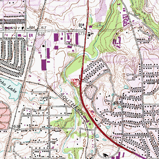 Topographic Map of Grace Temple Church, TX