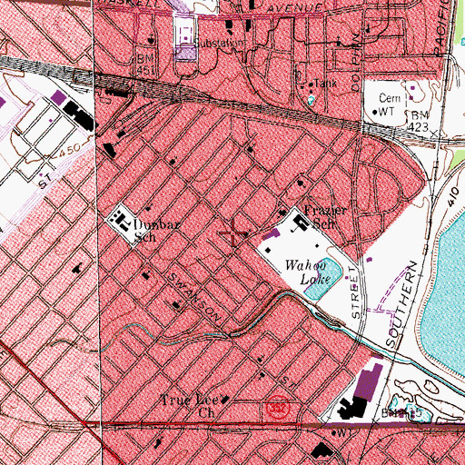 Topographic Map of Greater Bethlehem Baptist Church, TX
