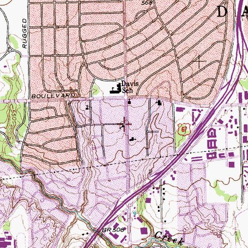 Topographic Map of Greater Faith Apostolic Church, TX