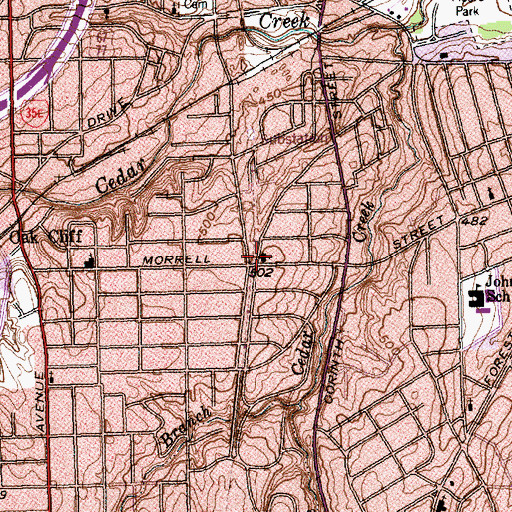 Topographic Map of Greater Mount Pleasant Baptist Church, TX