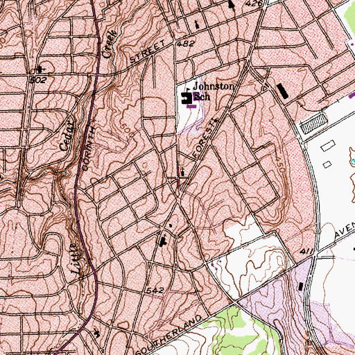 Topographic Map of Greater Peoples Missionary Church, TX