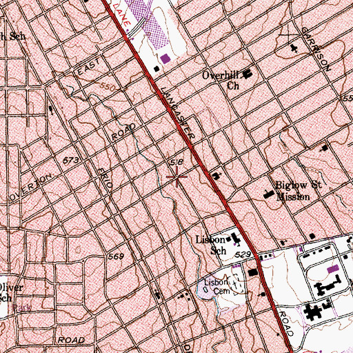 Topographic Map of Greater Saint Matthew Church, TX