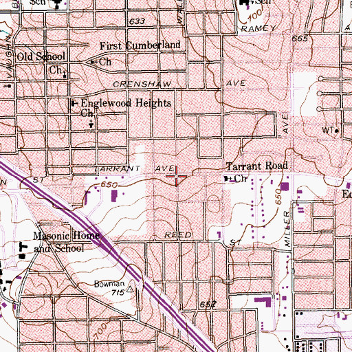 Topographic Map of Greater Saint Stephen First Baptist Church, TX