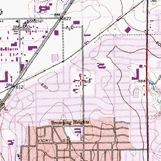 Topographic Map of Haltom City Christian Church, TX