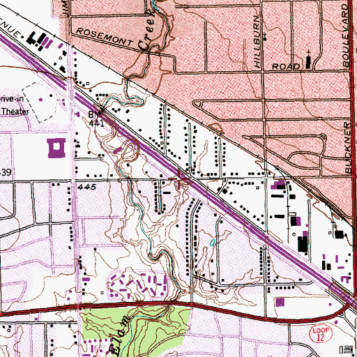 Topographic Map of Hawn Freeway Church of Christ, TX