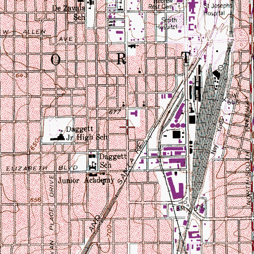 Topographic Map of Healing Balm Church, TX
