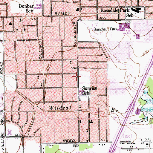 Topographic Map of Heavenly Gospel Outreach Center, TX