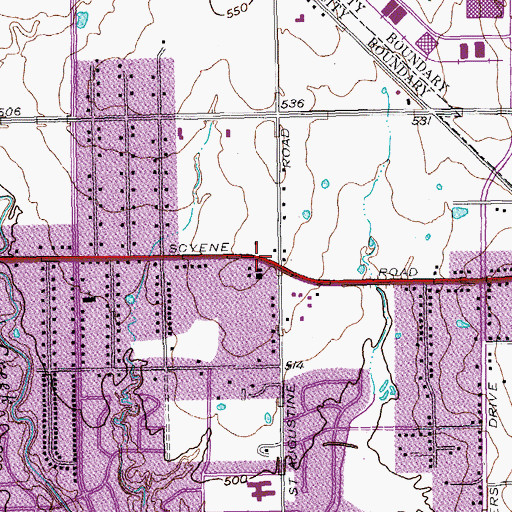 Topographic Map of Hispanic Institute of Ministry, TX
