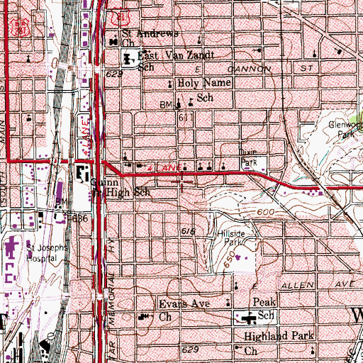 Topographic Map of Holy Spirit Deliverance Church, TX