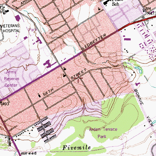 Topographic Map of House of Praise Family Church, TX