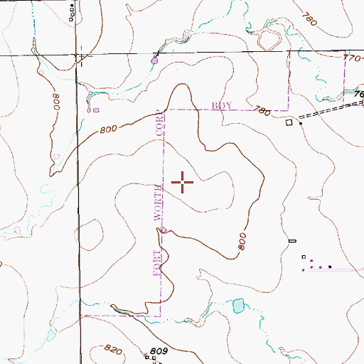 Topographic Map of Abiding Faith Lutheran Church, TX