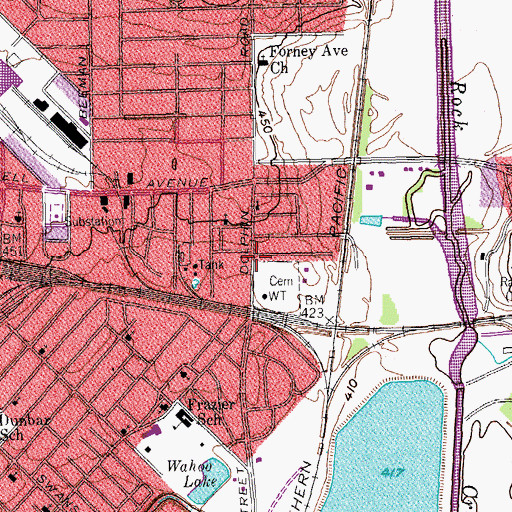 Topographic Map of Agape Temple American Church, TX